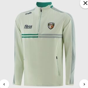 O'Neills Antrim GAA Men's Nepal Brushed Half Zip Top Green / Marine Sz Medium